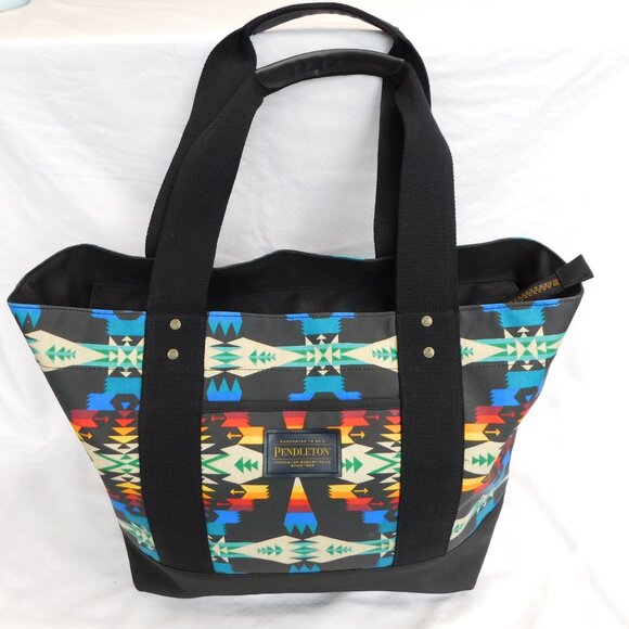 Pendleton Canopy Canvas Tote | Tribal Aztec Pattern | Black | VGUC - Picture 1 of 16